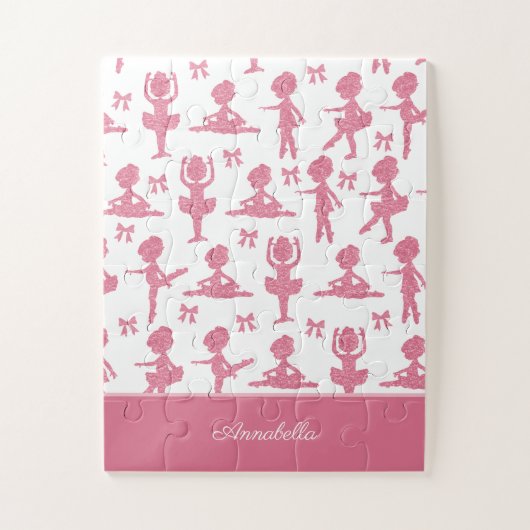 Puzzle Parties scintillant rose petite fille Ballerina Ba (Vertical)