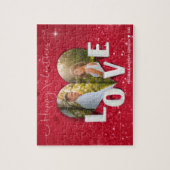 Puzzle Parties scintillant rouge de la Saint-Valentin - P (Vertical)