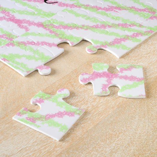 Puzzle Parties scintillant simple rouge vert ajouter votr (Côté)