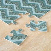 Puzzle Parties scintillant turquoise (Côté)