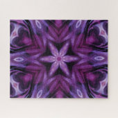 Puzzle Parties scintillant violette Coeur et Fleur Motif  (Horizontal)