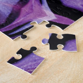Puzzle Parties scintillant violette Coeur et Fleur Motif  (Côté)