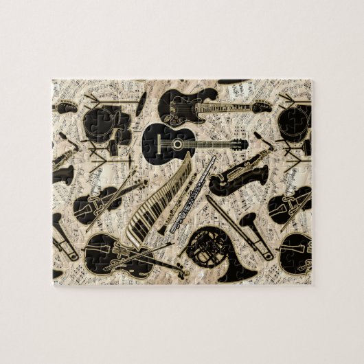 Puzzle Partition et instruments Black/Gold ID481 (Horizontal)