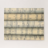 Puzzle Partition roulée ~ Notes musicales ~ Heure de fête (Horizontal)