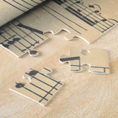 Puzzle Partition roulée ~ Notes musicales ~ Heure de fête (Côté)