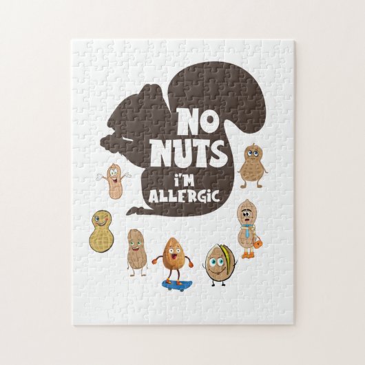 Puzzle Pas de noix Je suis Allergic Peanut Sensibilisatio (Vertical)