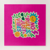 Puzzle Pas de règles Vibes - Neon Gradient Kawaii-Punk Ty (Horizontal)