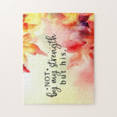 Puzzle Pas par ma force mais par sa citation de la Bible  (Vertical)