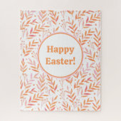 Puzzle Pastel aquarelle branches orange et rose (Vertical)