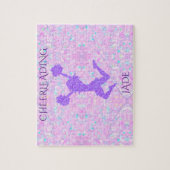 Puzzle pastel Cheerleader avec nom personnalisé (Vertical)