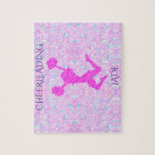Puzzle pastel Cheerleading avec un nom personnalis (Vertical)