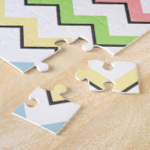 Puzzle Pastel Chevron avec Monogram de Shirley Taylor (Côté)