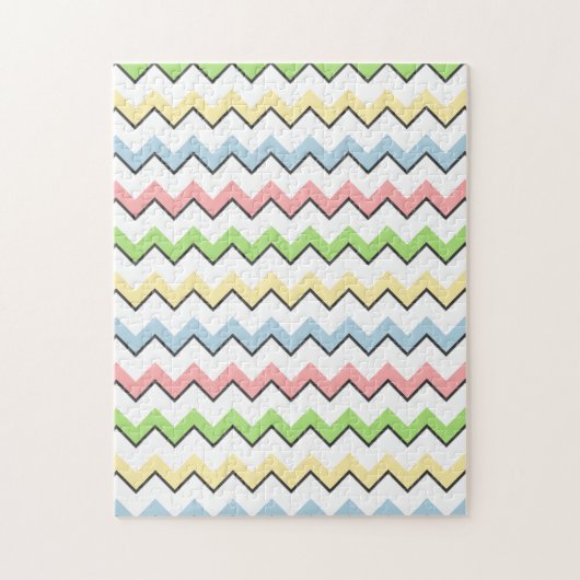 Puzzle Pastel Chevron-Drop Shadow par Shirley Taylor (Vertical)
