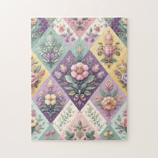 Puzzle Pastel coloré Jacquard Pâques/Printemps (Vertical)