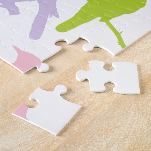 Puzzle Pastel Coloured Variété d'oiseaux Motif (Côté)