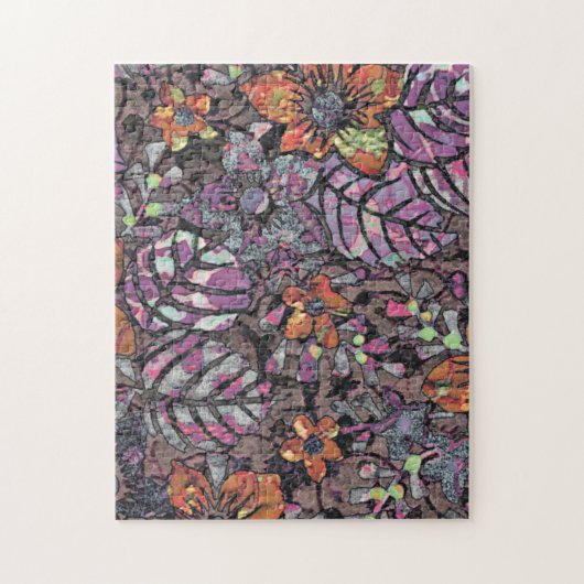 Puzzle Pastel Colours motif floral art numérique romantiq (Vertical)