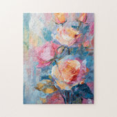 Puzzle Pastel Floral Moderne Impressionniste Peinture (Vertical)