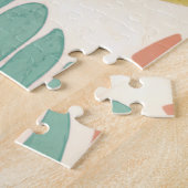 Puzzle Pastel Floral Vines et Feuilles sur Arrière - plan (Côté)