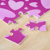 Puzzle Pastel Girly Love Hearts | Rose chaud impossible (Côté)
