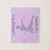 Puzzle pastel GYMNASTICS avec nom personnalisé (Vertical)