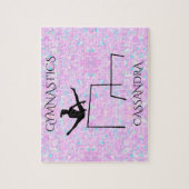 Puzzle pastel GYMNASTICS avec nom personnalisé (Vertical)