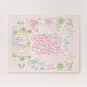 Puzzle Pastel Nativity Folded Christmas Card (Horizontal)