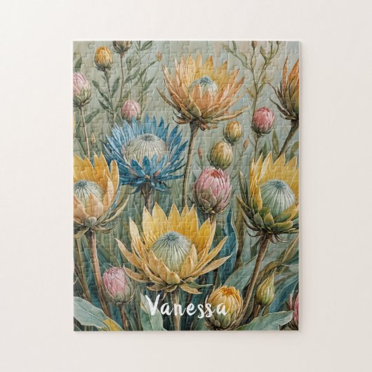 Puzzle Pastel Protea Dream : Elégant Floral (Vertical)