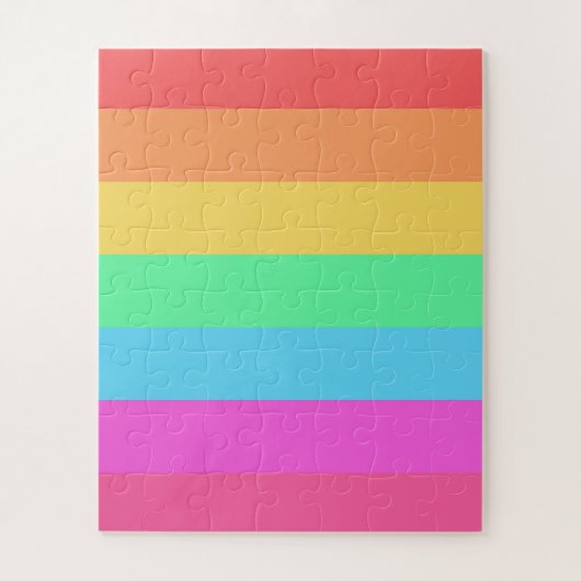 Puzzle Pastel Rainbow Color Strips Design (Vertical)