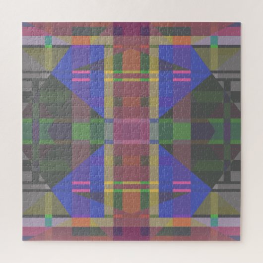 Puzzle Pastel rainbow Colorful Geometric (Vertical)