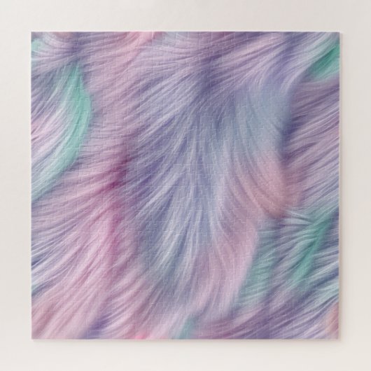 Puzzle Pastel Rainbow Fur (Horizontal)