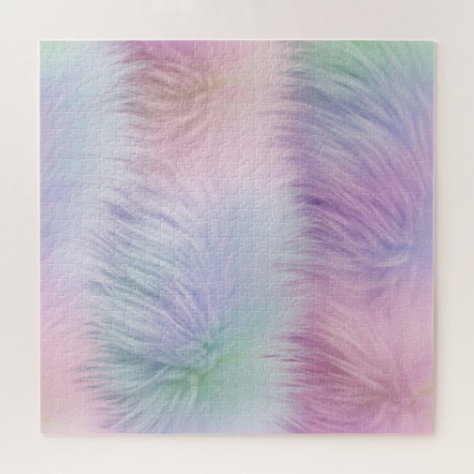 Puzzle Pastel Rainbow Fur (Horizontal)