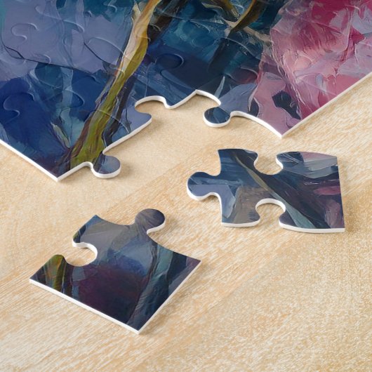 Puzzle Pastel Rose Peinture Abstraite moderne (Côté)