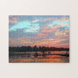 Puzzle Pastel Sunset sur l'eau