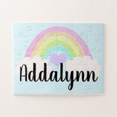 Puzzle Pastel Watercolor Rainbow Nom (Horizontal)
