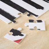 Puzzle pastèque rayée, motif vintage sans soudure. (Côté)