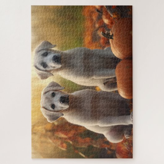 Puzzle Pasteur anatolien Chiot Citrouille d'automne (Vertical)