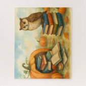 Puzzle Patch Citrouille de hibou enchâssé (Vertical)