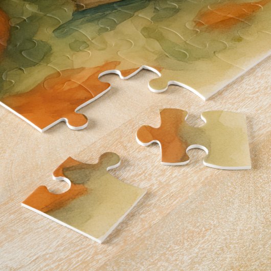 Puzzle Patch Citrouille de hibou enchâssé (Côté)