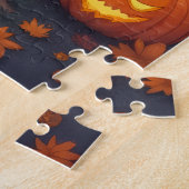 Puzzle Patch de citrouilles hanté de Beagle Art Halloween (Côté)