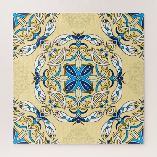 Puzzle Patchwork Arabe Floral Texture Vintage (Vertical)