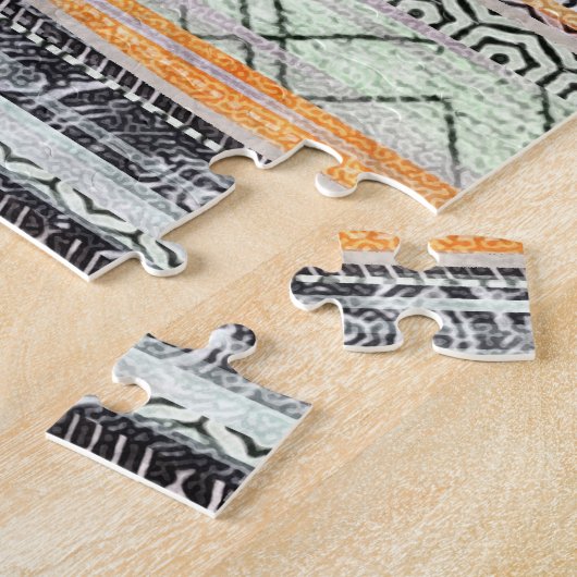 Puzzle Patchwork collage mixage, surface composée motif i (Côté)