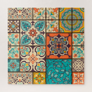 Puzzle Patchwork coloré Carrelage de Majolica Islamique