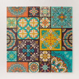 Puzzle Patchwork coloré Tile islamique sans couture