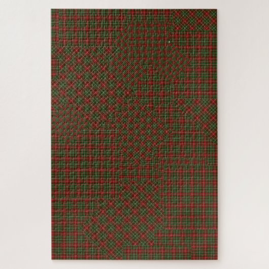 Puzzle Patchwork de tatan bleu moderne MacDougall (Vertical)