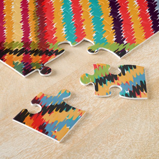 Puzzle Patchwork Design avec Carrés aztèques. (Côté)