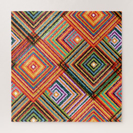 Puzzle Patchwork Design avec Carrés aztèques. (Vertical)