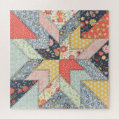 Puzzle Patchwork Floral : Ornement Vintage (Horizontal)