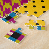 Puzzle Patchwork géométrique : Arrière - plan sans forme (Côté)