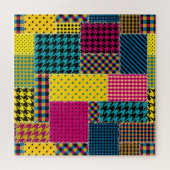 Puzzle Patchwork géométrique : Arrière - plan sans forme (Horizontal)