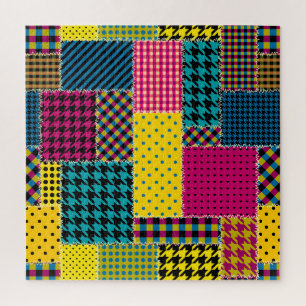 Puzzle Patchwork géométrique : Arrière - plan sans forme